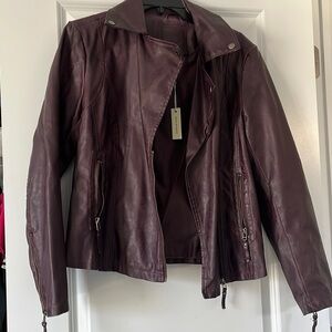 Max Studio Faux Leather Jacket - Size M
